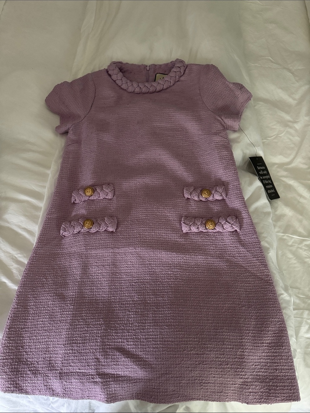 Tuckernuck tweed dress lilac
